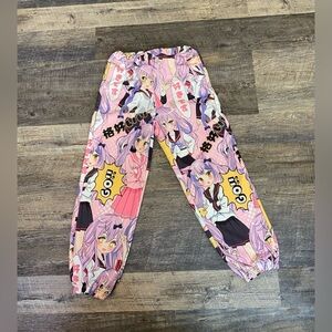 ANIME Graphic Jogger Pants Girls